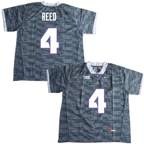 Men #4 Keenan Reed TCU Horned Frogs College Football Jerseys Sale-Gray - Click Image to Close